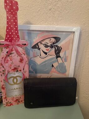 Chanel Black Leather Wallet EUC